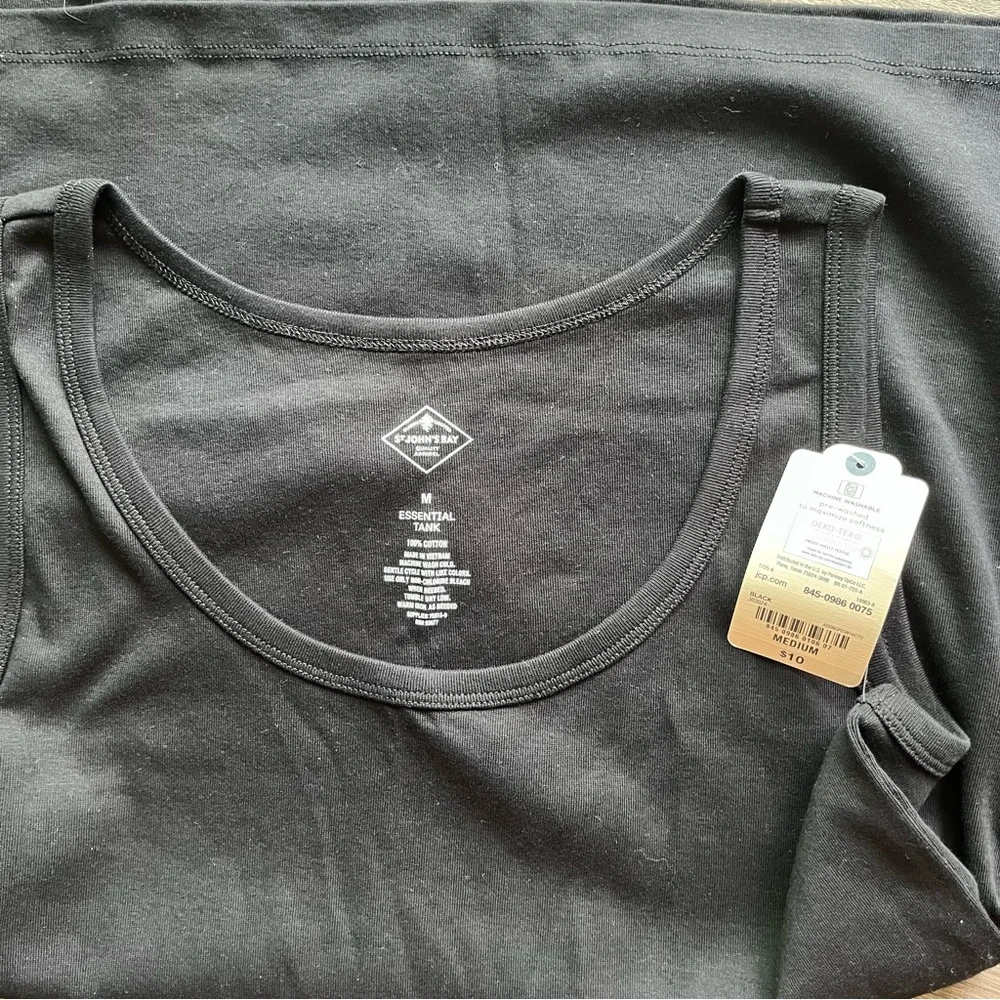 NWT St. John’s Bay Tank Top • Black - Picture 8 of 15